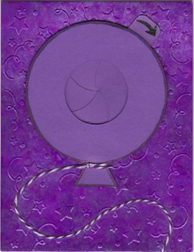 Iris Card - Balloon Happy Birthday (purple) Closed